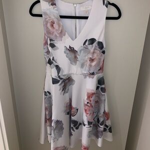 ted baker white and pink floral dress (size US 6, ted baker 2)